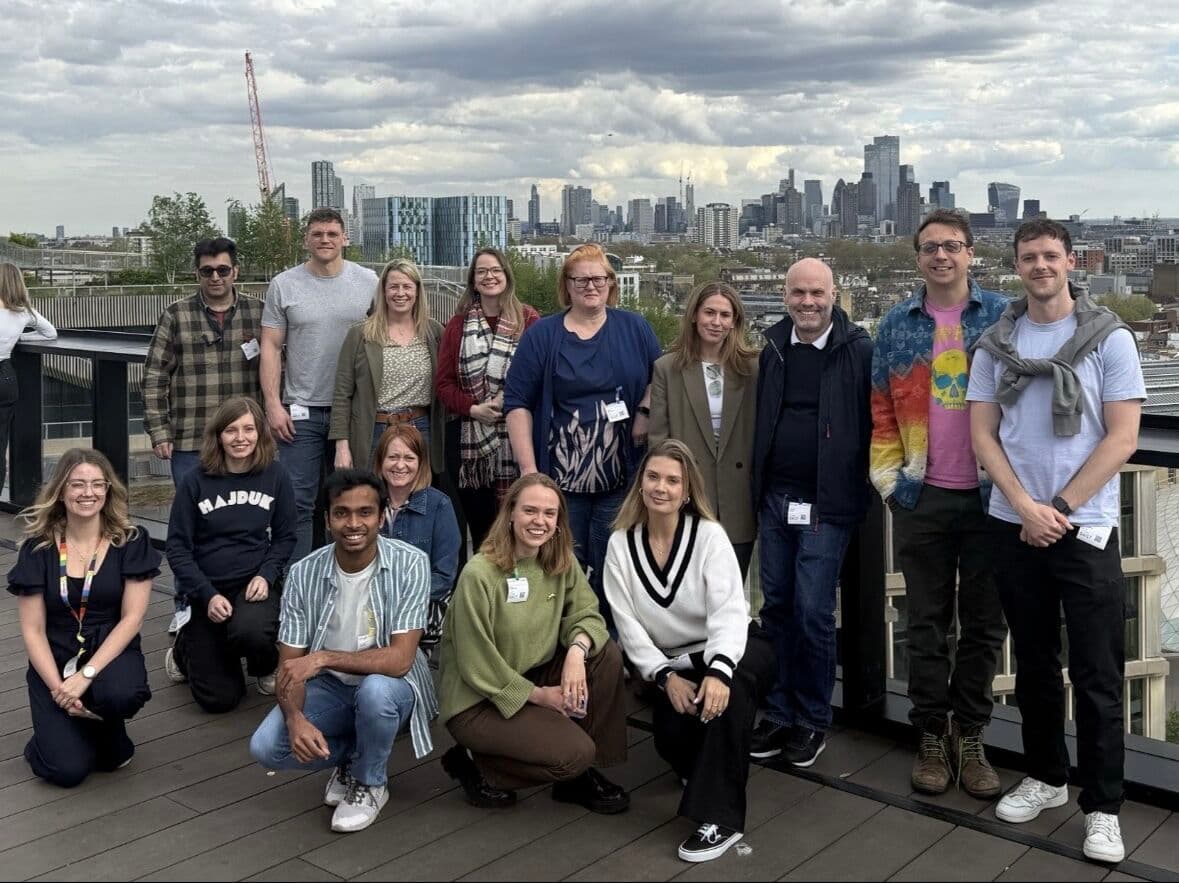 The hackathon team on the rooftop at Google in London